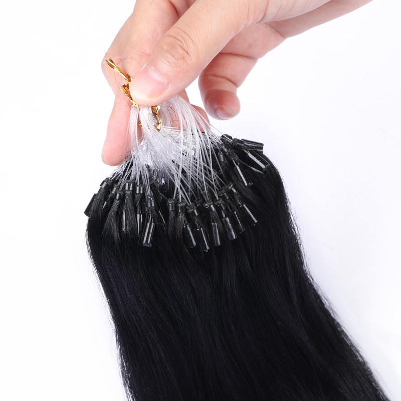 High Quality No Any Split Micro Ring Hair For Woman Velvet Cuticle Remy human Micro Loop Hair Straight